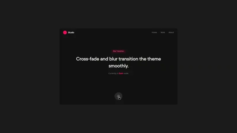 Blur Fade Theme Transition